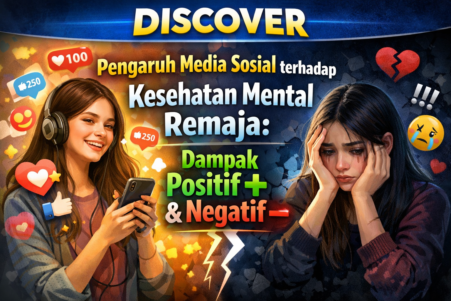Pengaruh Media Sosial terhadap Kesehatan Mental Remaja: Dampak Positif & Negatif