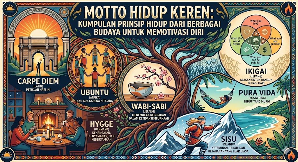 Motto Hidup Keren: Kumpulan Prinsip Hidup dari Berbagai Budaya untuk Memotivasi Diri