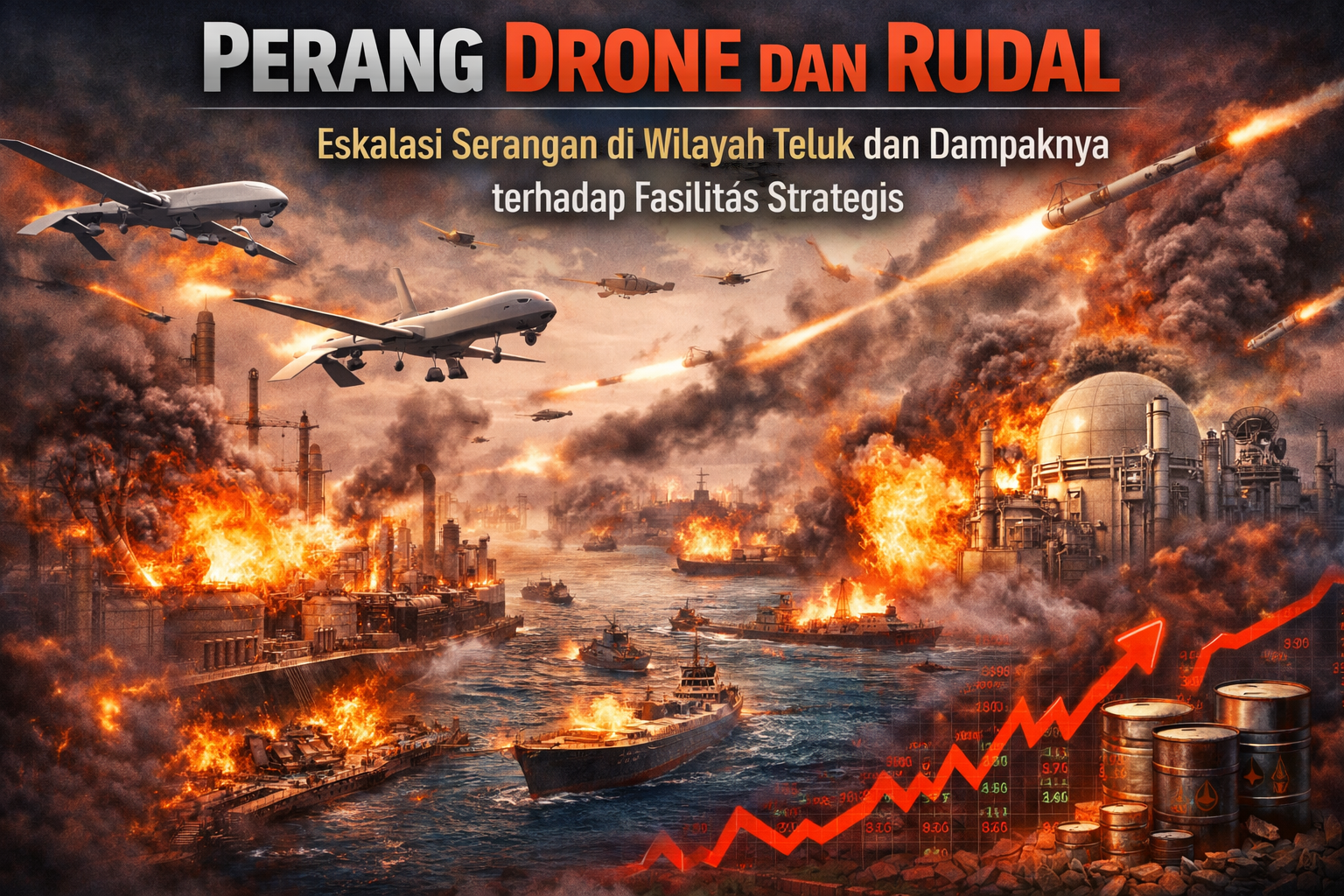 Perang Drone dan Rudal: Eskalasi Serangan di Wilayah Teluk dan Dampaknya terhadap Fasilitas Strategis