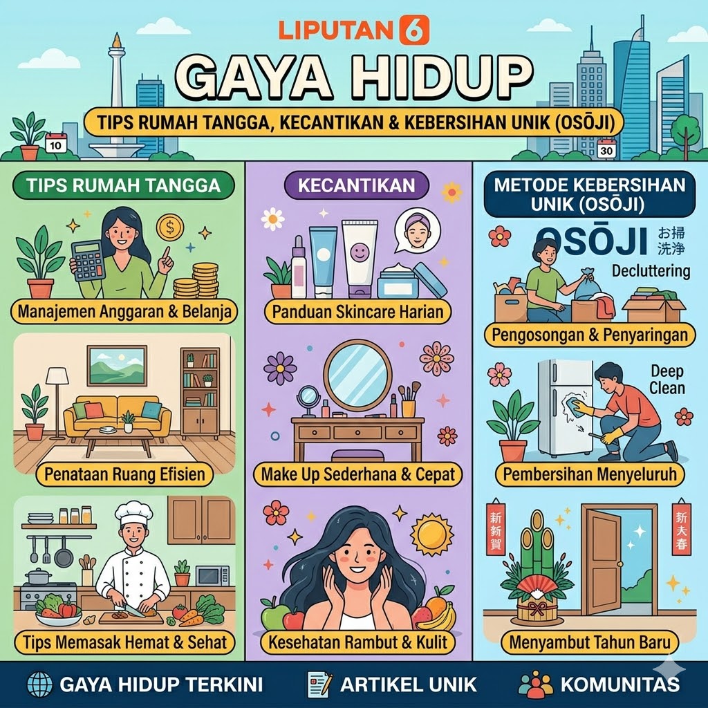 Liputan6 Lifestyle: Inspirasi Rumah Tangga, Kecantikan, dan Metode Kebersihan Unik