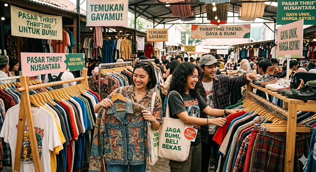 Berburu Baju Bekas demi Gaya dan Bumi: Tren Thrifting yang Kian Populer