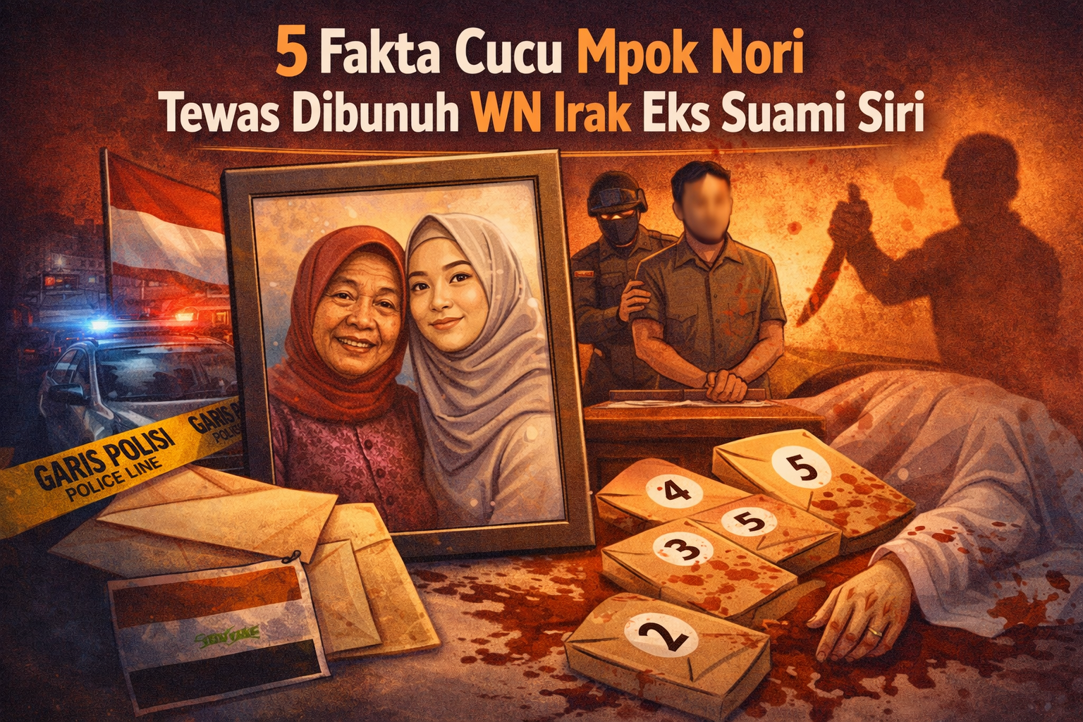 5 Fakta Cucu Mpok Nori Tewas Dibunuh WN Irak Eks Suami Siri