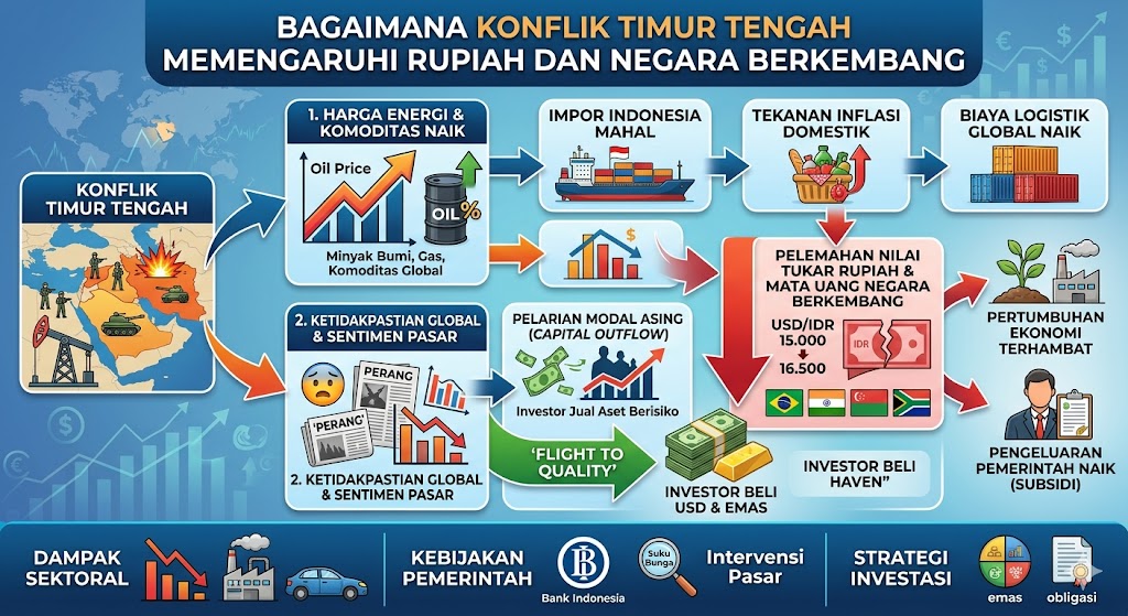 Rupiah dan Tekanan Global: Bagaimana Konflik Timur Tengah Memengaruhi Nilai Tukar Mata Uang Negara Berkembang