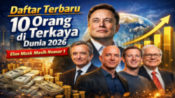 Daftar Terbaru 10 Orang Terkaya di Dunia 2026, Elon Musk Masih di Puncak
