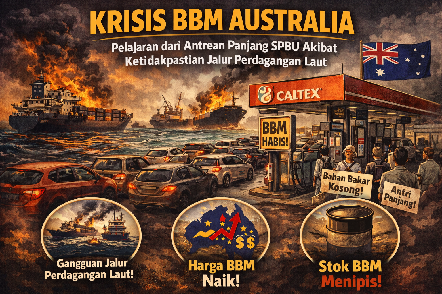 Krisis BBM Australia: Pelajaran dari Antrean Panjang SPBU Akibat Ketidakpastian Jalur Perdagangan Laut
