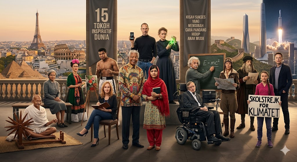 15 Tokoh Inspiratif Dunia: Kisah Sukses yang Mengubah Cara Pandang Hidup Anak Muda Zaman Sekarang
